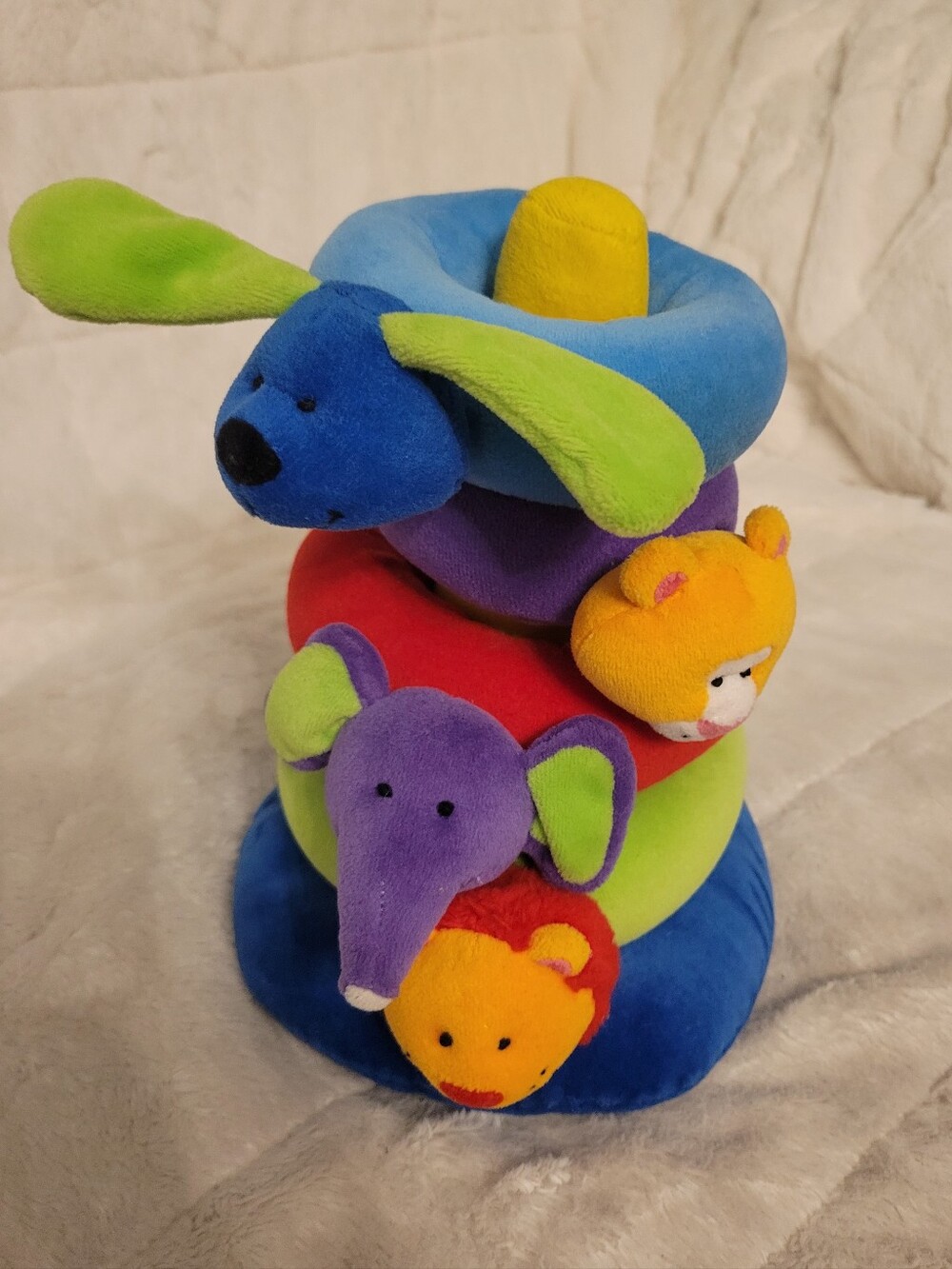 Carter's Plush Stacking Animal Rings - Blue, Green, Purple, Red, Yellow, Orange